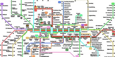 Mapa metra w Monachium 