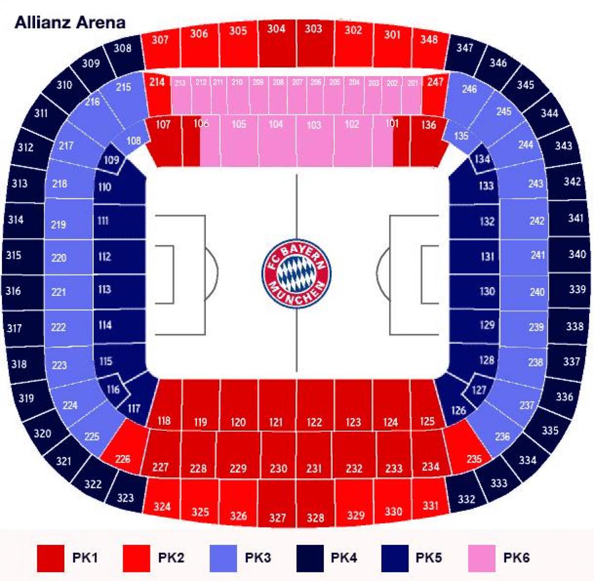 Mapa Allianz Arena