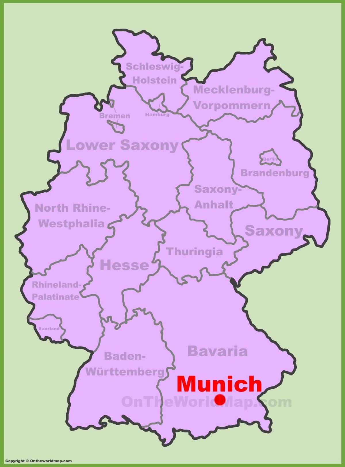 Mapa Monachium lokalizacja