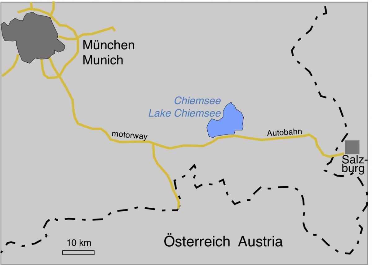 Mapa ofmunich jezior 