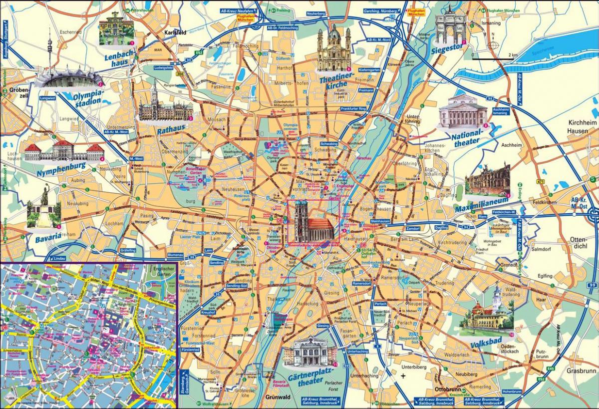mapa Monachium