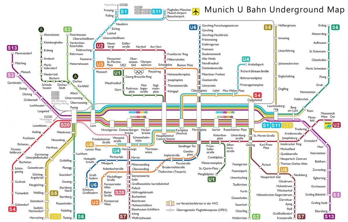 Monachium metra mapa