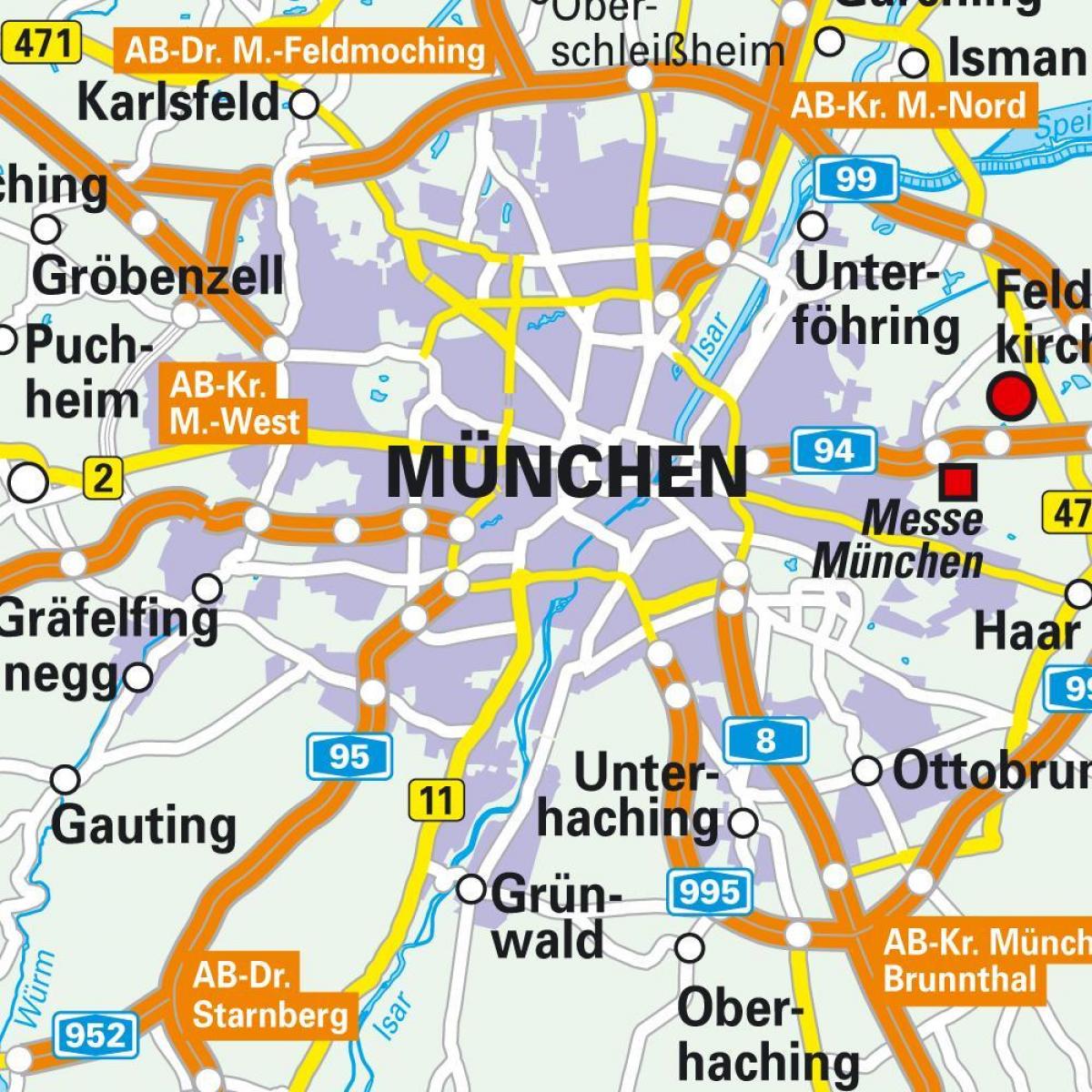 Monachium centrum miasta Mapa