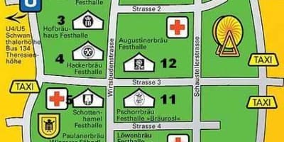 Mapa мюнхенских browarów 