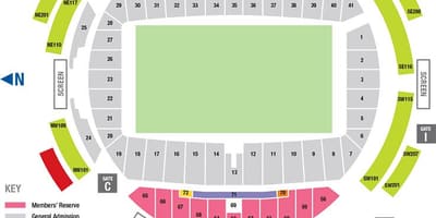 Mapa Allianz Arenie fotel 
