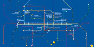 Mapa Monachium targi bożonarodzeniowe