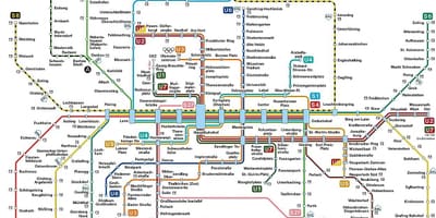 Mapa metra w Monachium