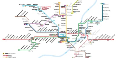Mapa Monachium tramwajem