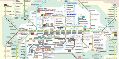 Z metra w Monachium mapa