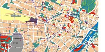 Mapa Monachium nocne życie