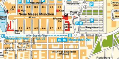 Dworca kolejowego w Monachium Ost mapie
