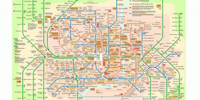 Monachium transportu publicznego mapie