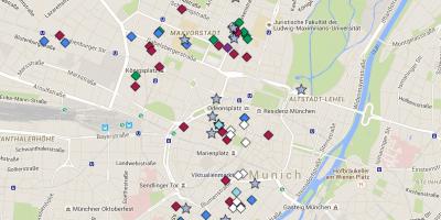 Mapa Miejscowości Munich Altstadt