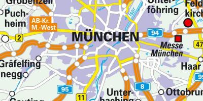 Monachium centrum miasta Mapa